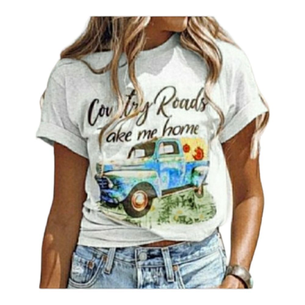 Plus sz 16-18 18-20 country roads tee-shirt - Picture 1 of 14